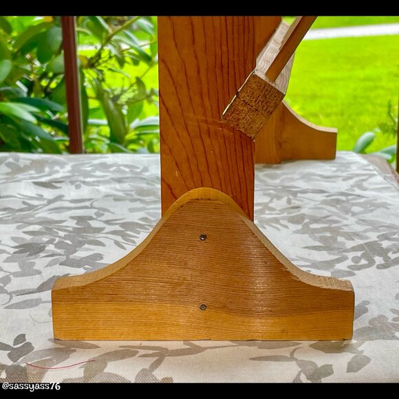 ▪️VTG▪️OOAK Handcrafted Wooden Heart 60 Thread Spool Freestanding Holder Rack - Picture 9 of 15